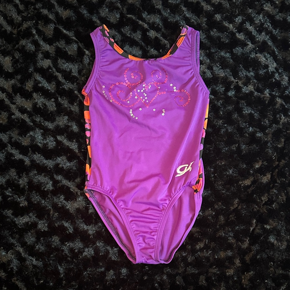 GK Purple and Orange Kids Dance Costume